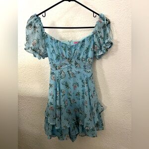 Francesca Blue floral dress